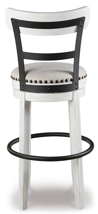 Valebeck Upholstered Swivel Stool- Bar Height