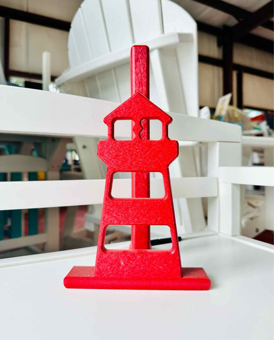 Lighthouse Front Paper Towel Holder- Red