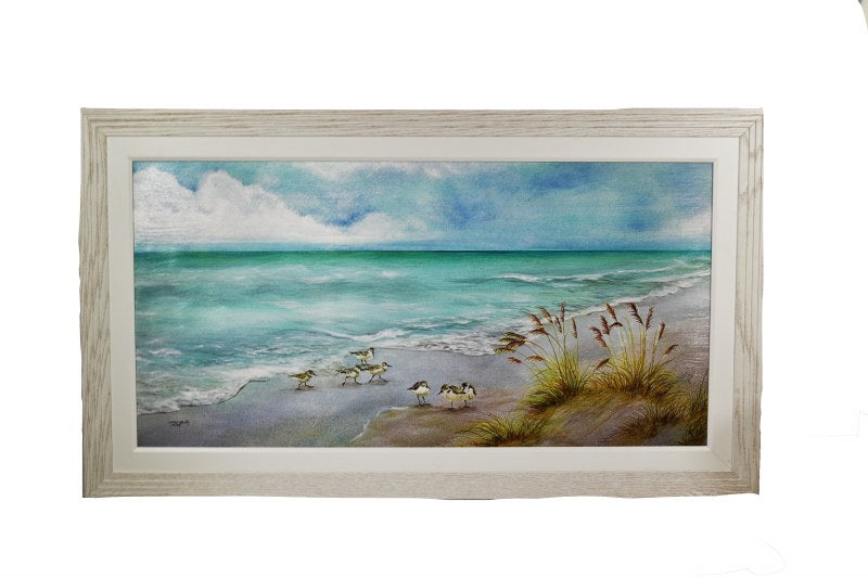 17" x 34" Framed Wall Art- Morning Run