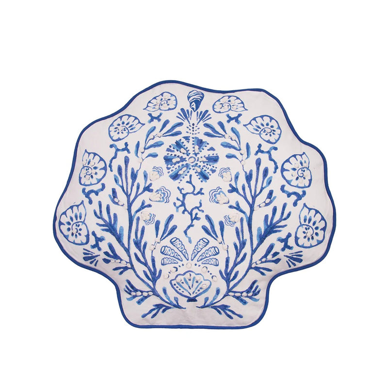 Chinoiserie Shell Shaped Pillow