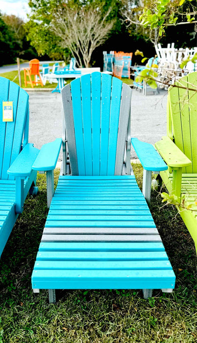 Chaise Lounger- Aruba Blue & Driftwood