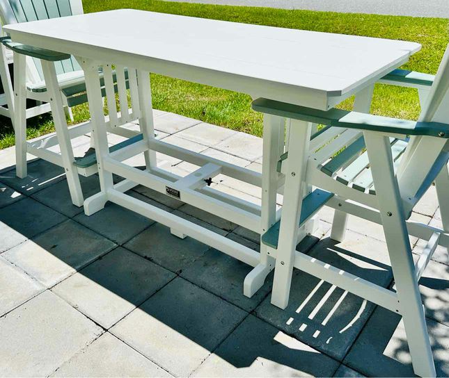 33" x 72" Bar Height Dining Table- White