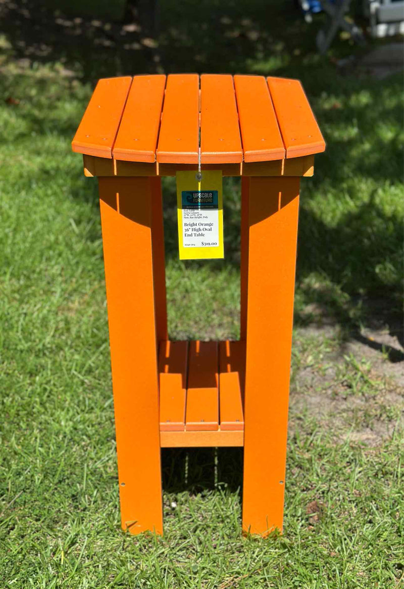 36" High Oval End Table- Orange