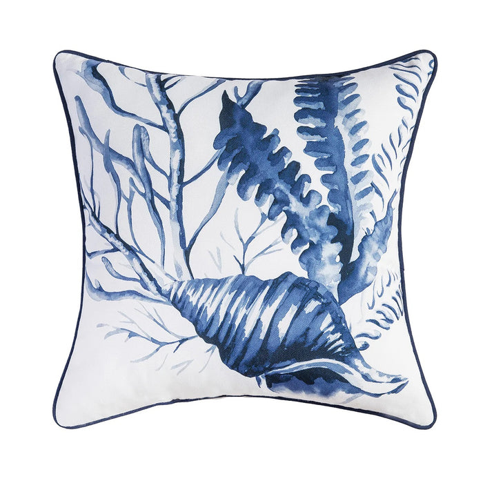 Midnight Lagoon Coral Pillow