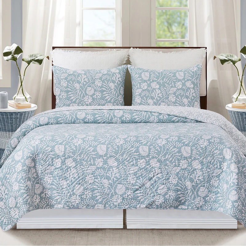 Seafoam Reef Quilt Set- Twin
