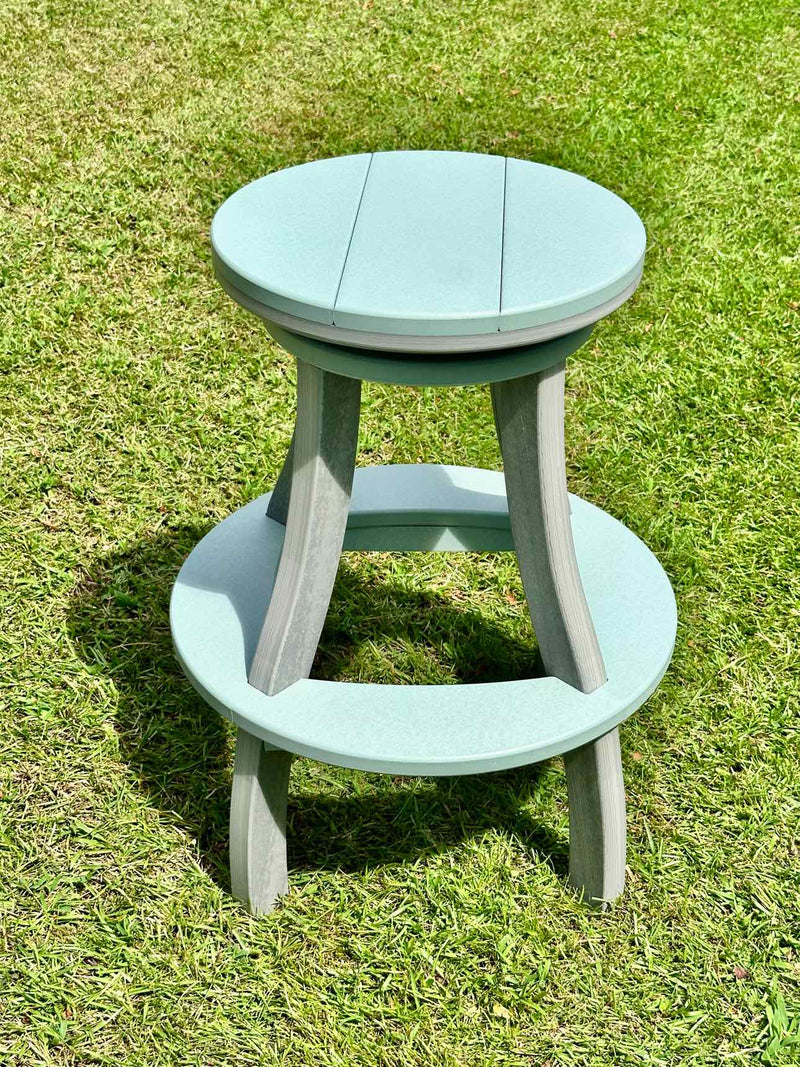 Anchor Avenue Bar Height Swivel Stool- Driftwood & Mint