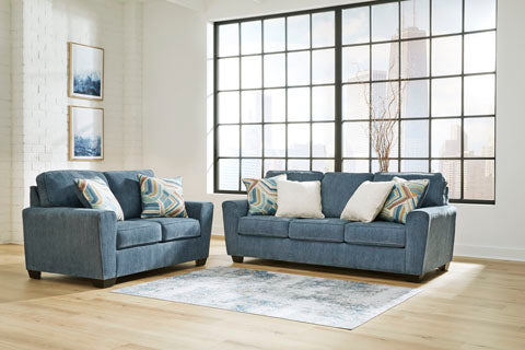 Cashton Loveseat- Blue