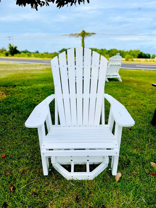 2' Adirondack Swivel Glider- White