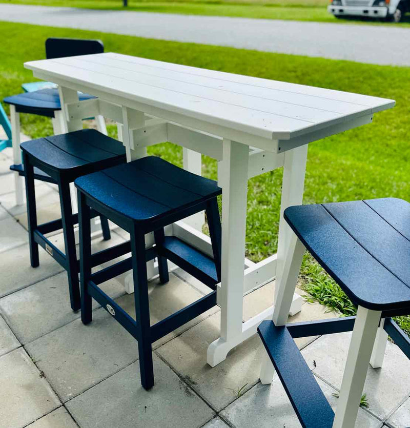 6' Rail Hugger Table- White