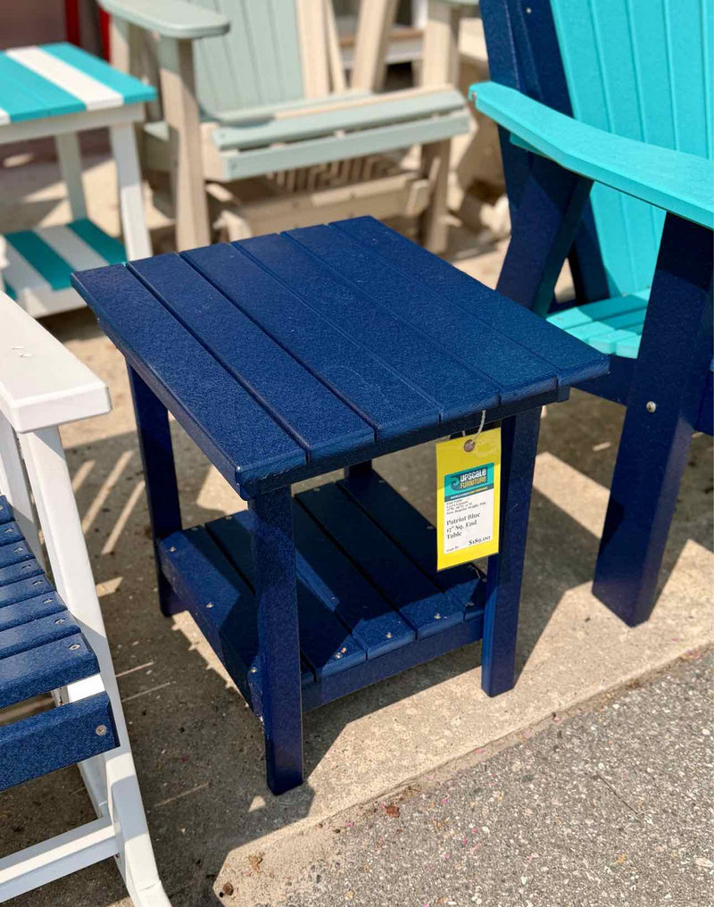 17" Sq. End Table- Patriot Blue