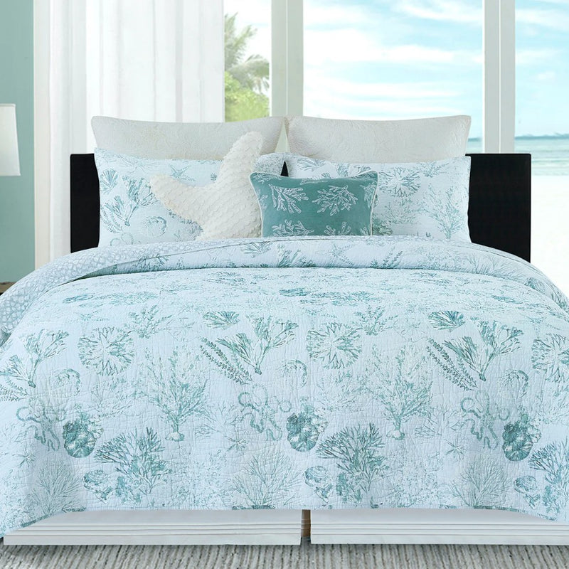 Cerulean Breeze Quilt Set- King