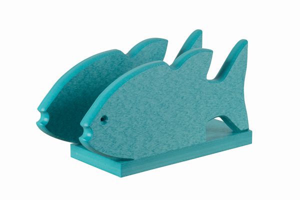 Fish Napkin Holder- Aruba Blue
