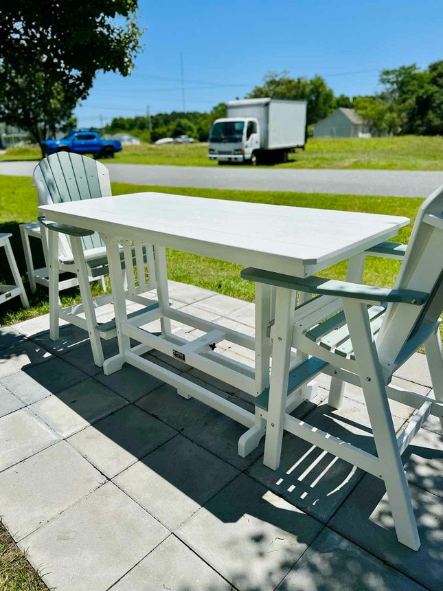 33" x 72" Bar Height Dining Table- White