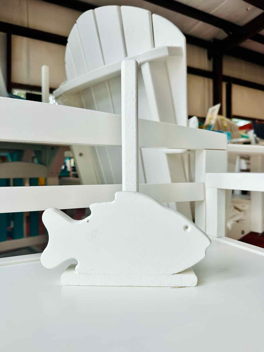 Fish Front Paper Towel Holder- White