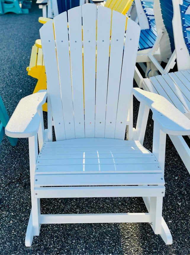 Adirondack Rocking Chair- White
