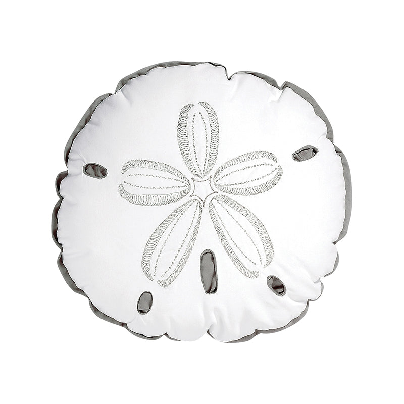 Indoor/Outdoor Pillow- Grey Sand Dollar