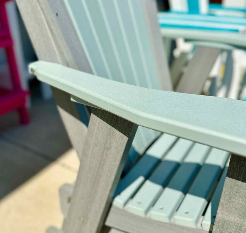 Counter Height Adirondack 2' Glider- Mint & Driftwood