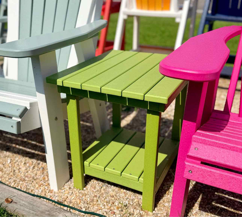 17" Sq. End Table- Lime Green