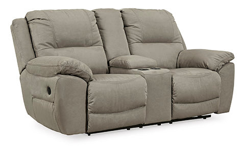 Next-Gen Gaucho Reclining Loveseat with Console- Putty