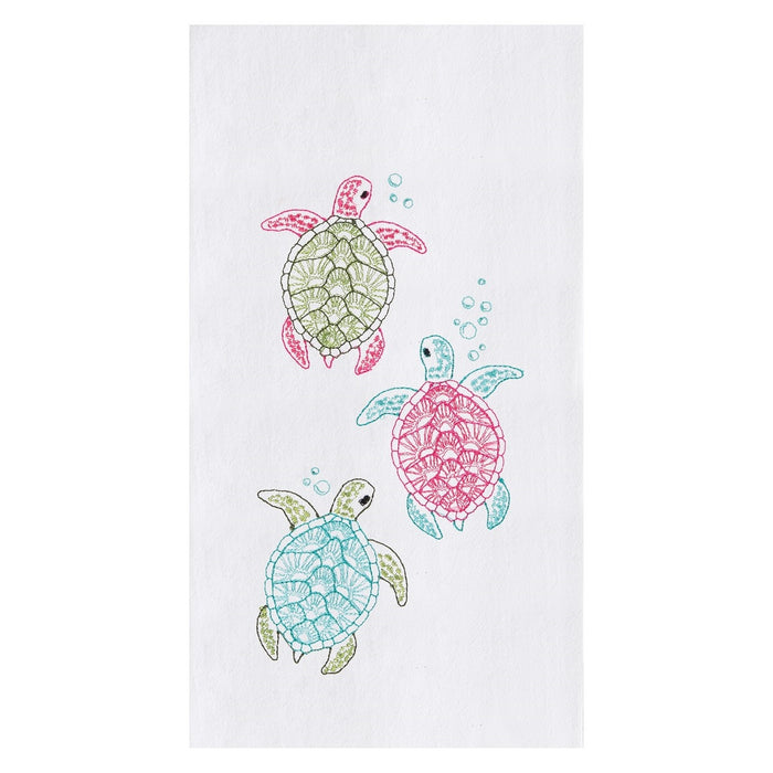 Kitchen Towel- Rainbow Turtles