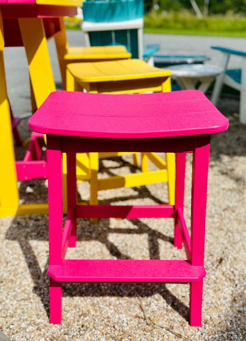 Surf Table Bar Height Saddle Stool- Pink