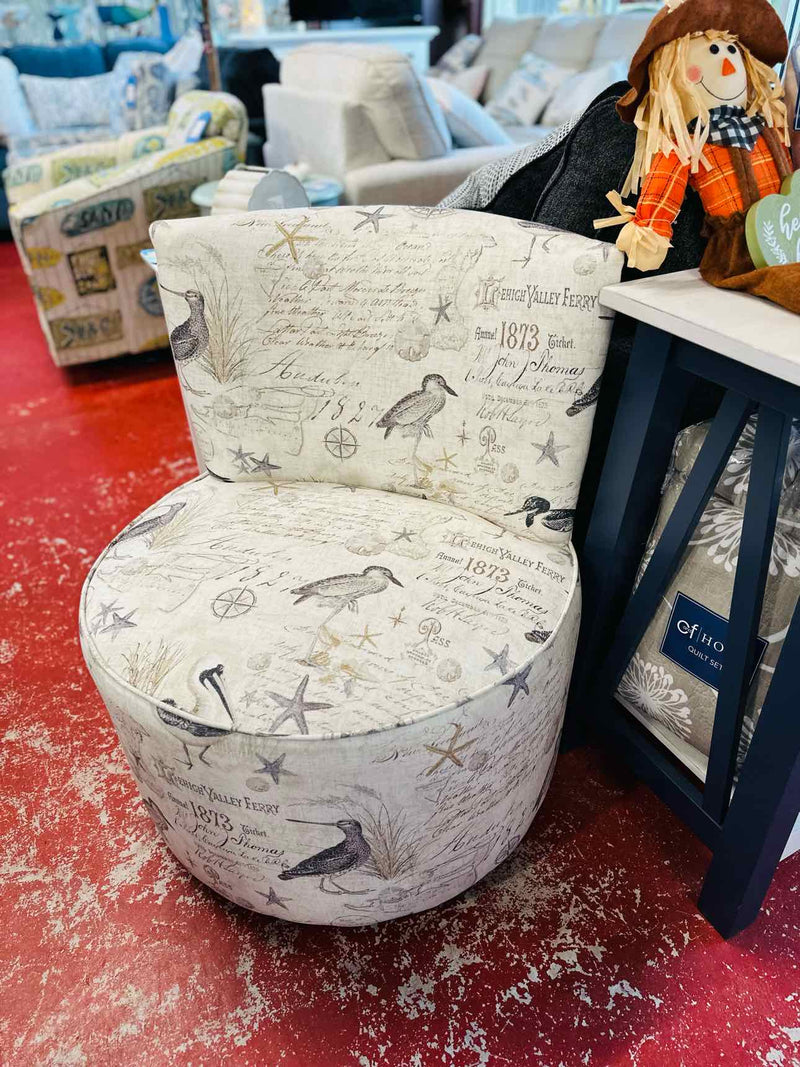 Armless Barrel Chair- Bay Dune