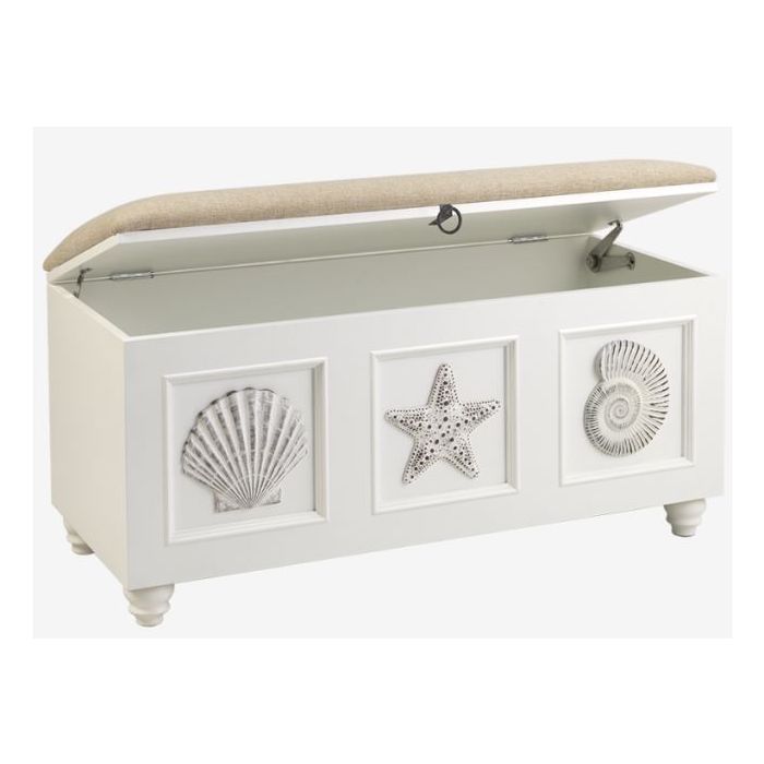 Padre Island Bench Chest- White