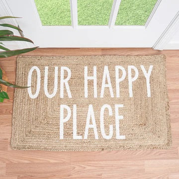 Jute Braided Rug- Our Happy Place