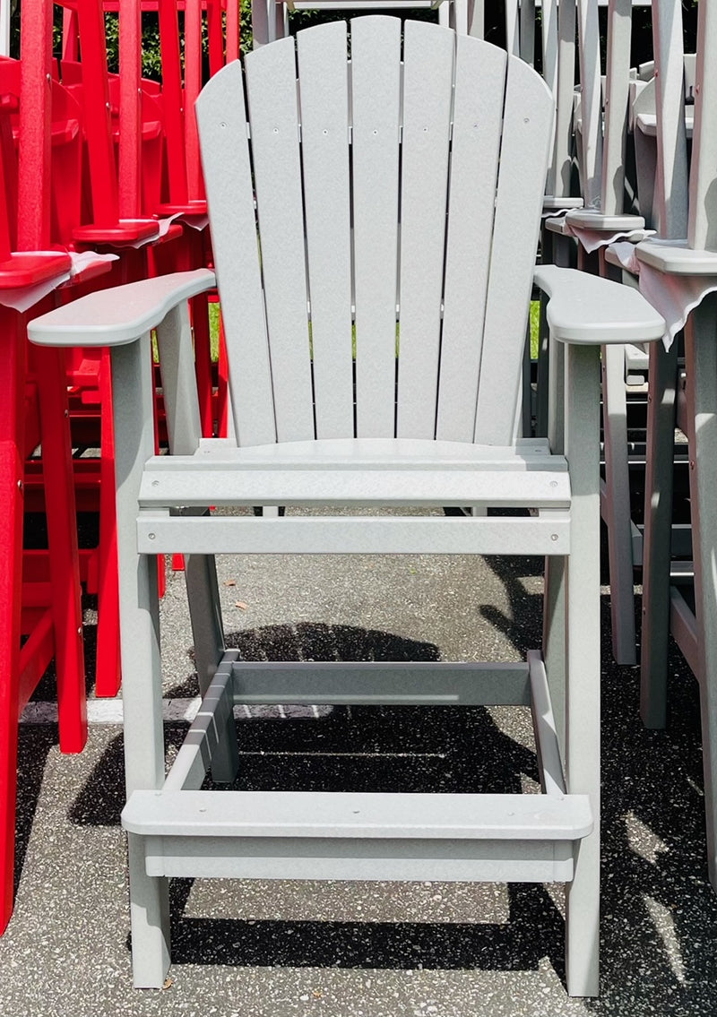 Bar Height Adirondack Chair- Light Gray