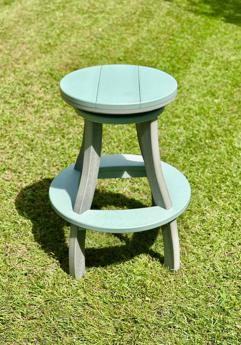 Anchor Avenue Bar Height Swivel Stool- Driftwood & Mint