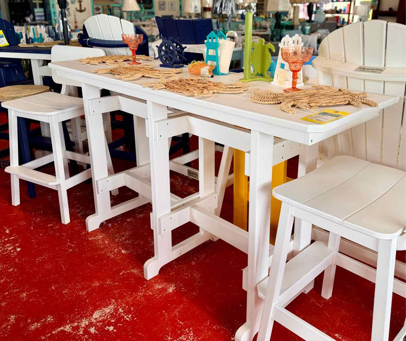 6' Rail Hugger Table- White