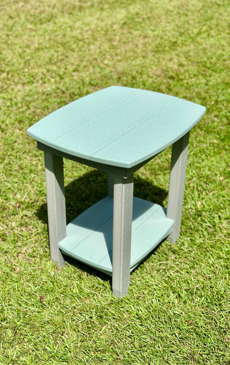 Casual Time End Table- Driftwood & Mint