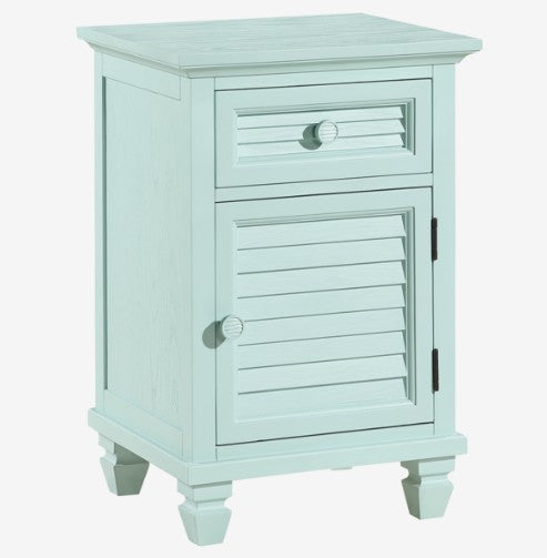Seawatch 1-Drawer/1-Door Nightstand- Seaglass