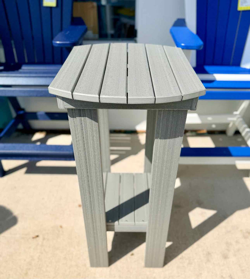 36" High Oval End Table- Driftwood