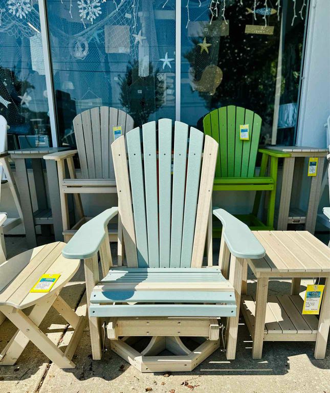 2' Adirondack Swivel Glider- Mint & Pale Aspen