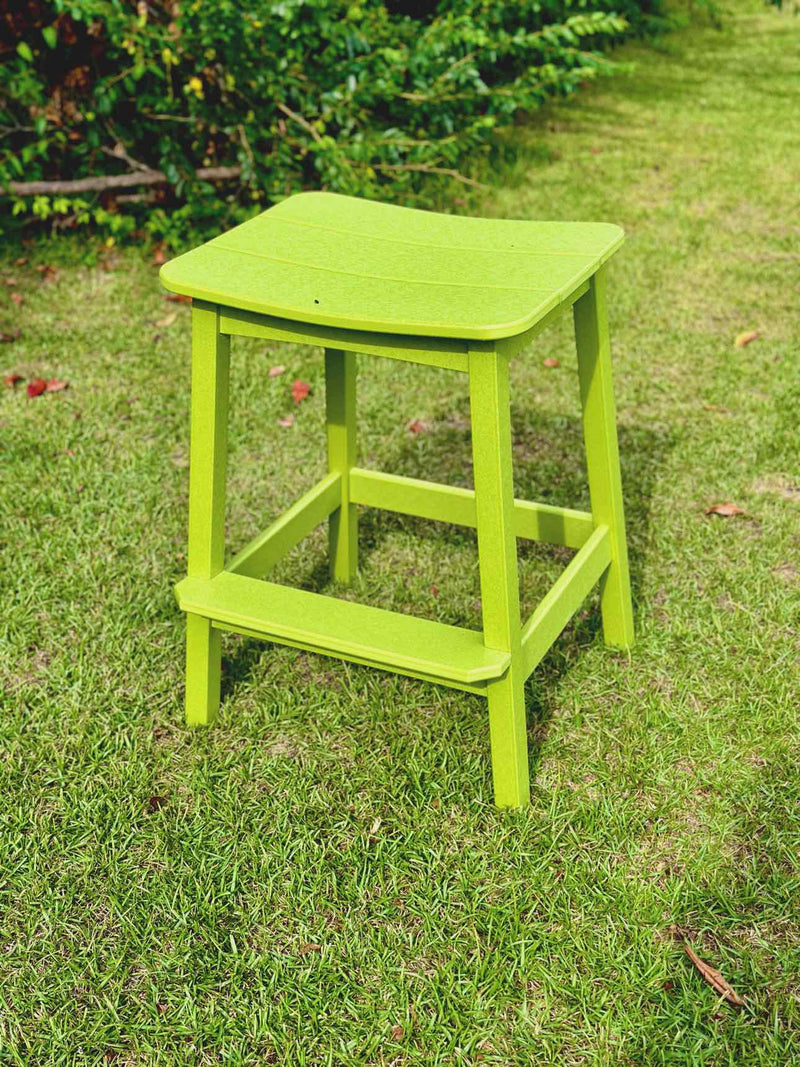 Surf Table Bar Height Saddle Stool- Lime Green