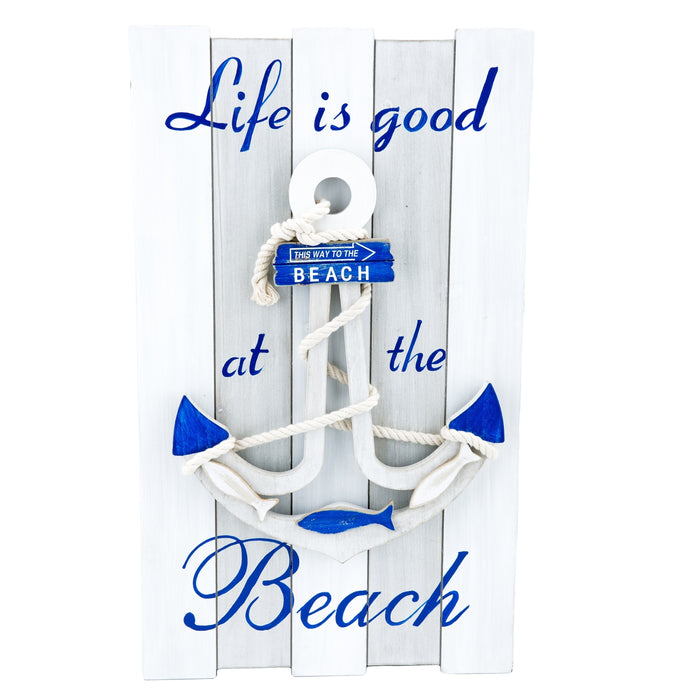 Life is Good Anchor Wall Plaque