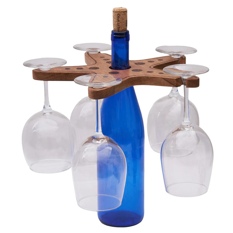 Sea Star Wine Bottle & Glass Holder