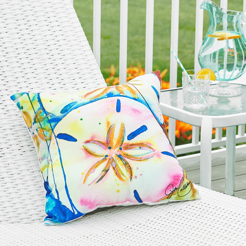 Indoor/Outdoor Pillow- Sand Dollar