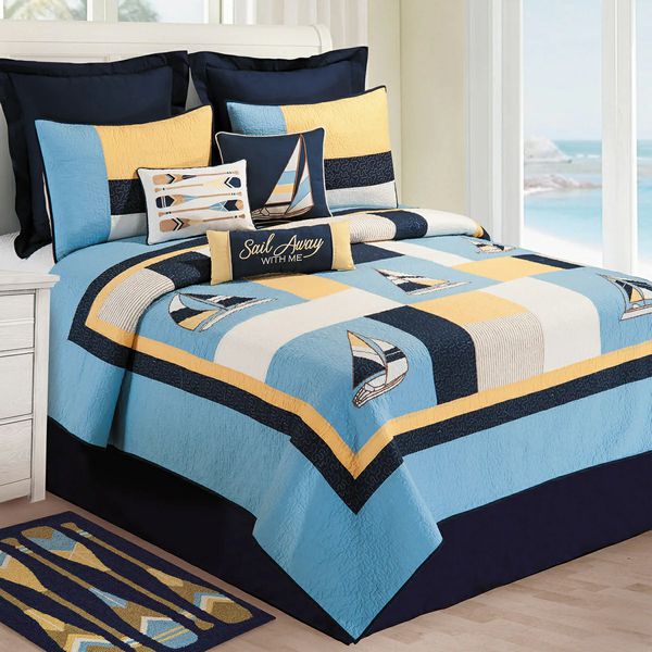 Channel Harbor Quilt Set- Full/Queen