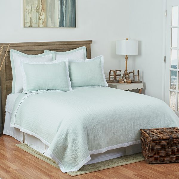 Kinsley Sea Glass Reversible Quilt Set- King