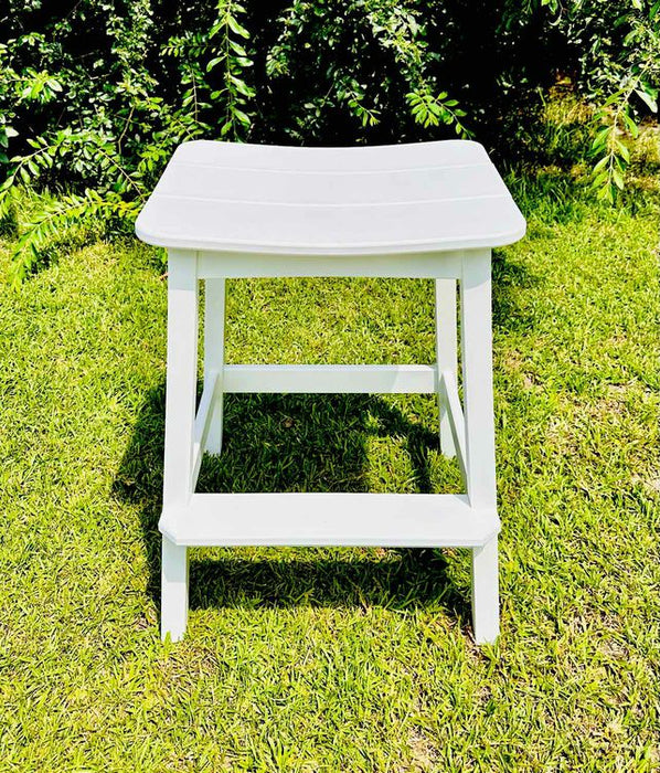 Surf Table Bar Height Saddle Stool- White