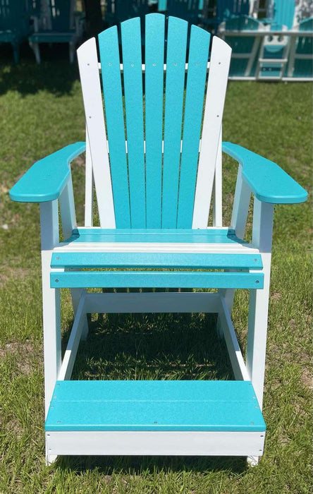 Big Kahuna Balcony Chair- Aruba Blue & White