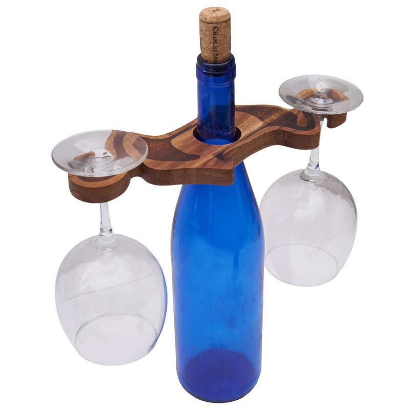 Flamingo Wine Bottle & Glass Holder