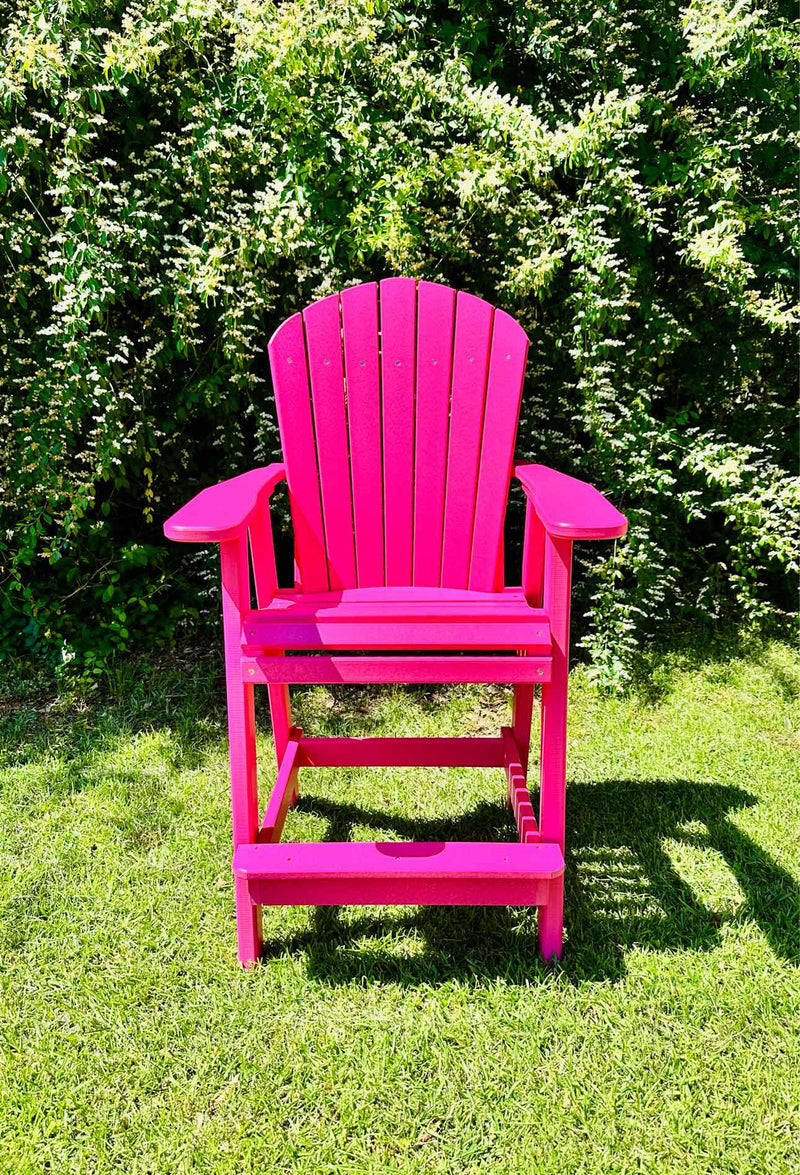 Bar Height Adirondack Chair- Pink