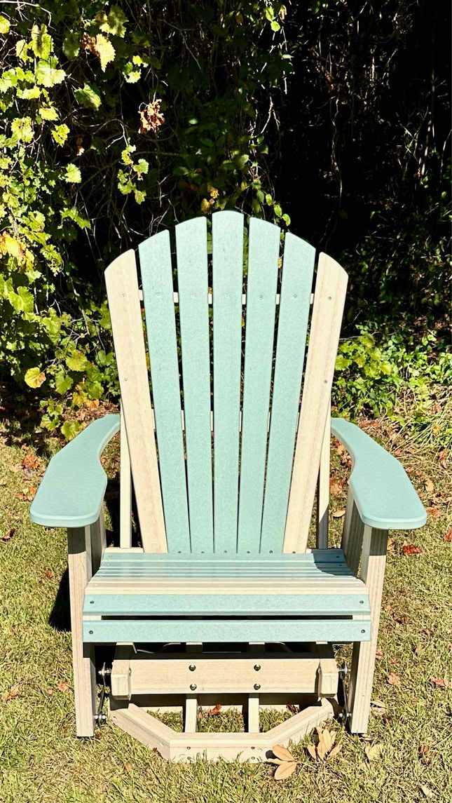 2' Adirondack Swivel Glider- Mint & Pale Aspen