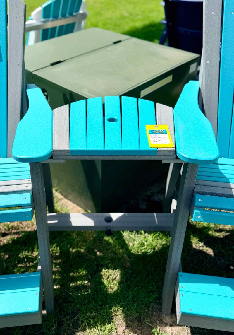 Big Kahuna Attachment Table- Aruba Blue & Driftwood