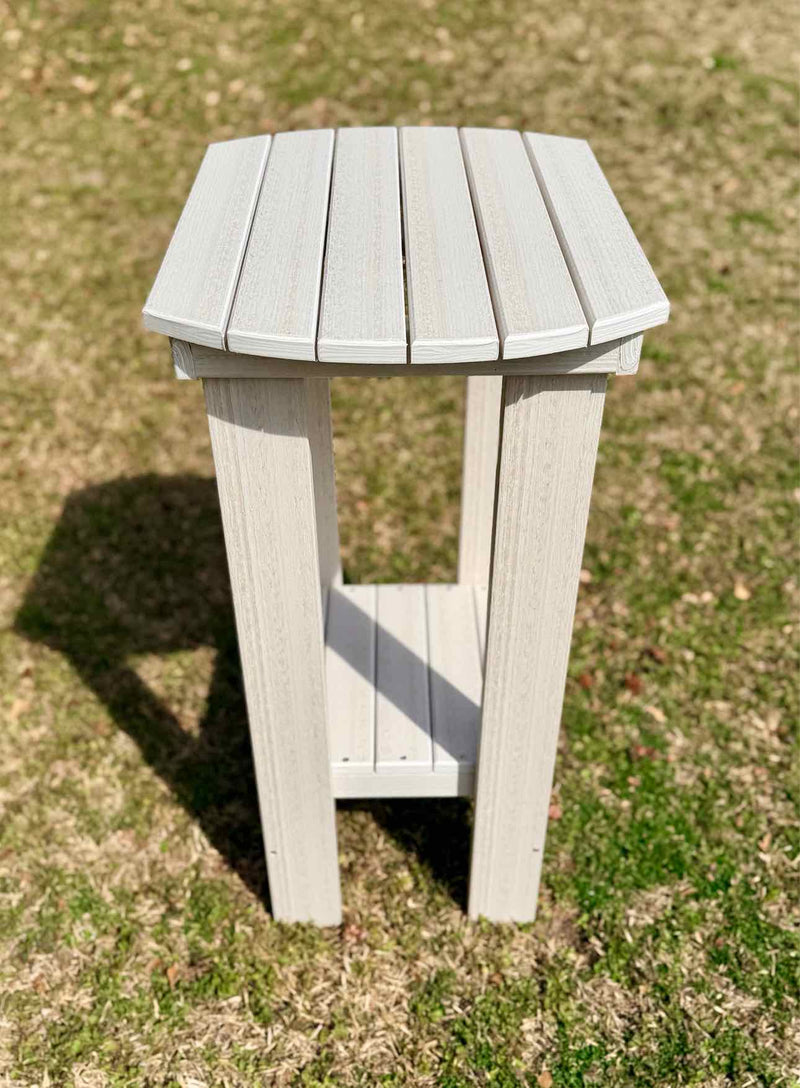 36" High Oval End Table- Seashell