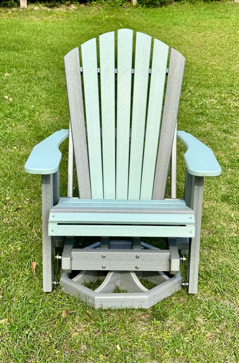 2' Adirondack Swivel Glider- Mint & Driftwood