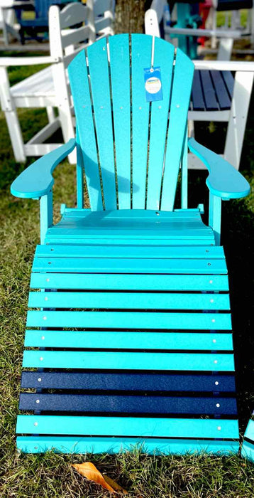 Adirondack Foot Rest- Aruba Blue & Patriot Blue